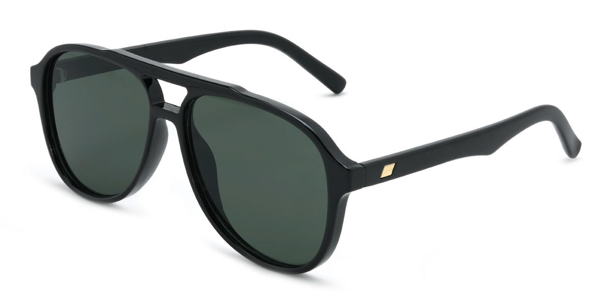 Black Grey Mourad Glasses - Aviator Sunglasses