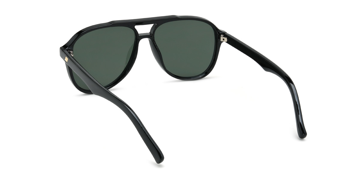 Black Grey Mourad Glasses - Aviator Sunglasses