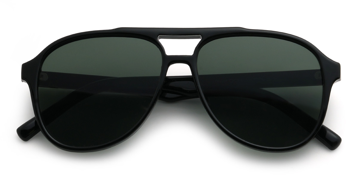 Black Grey Mourad Glasses - Aviator Sunglasses