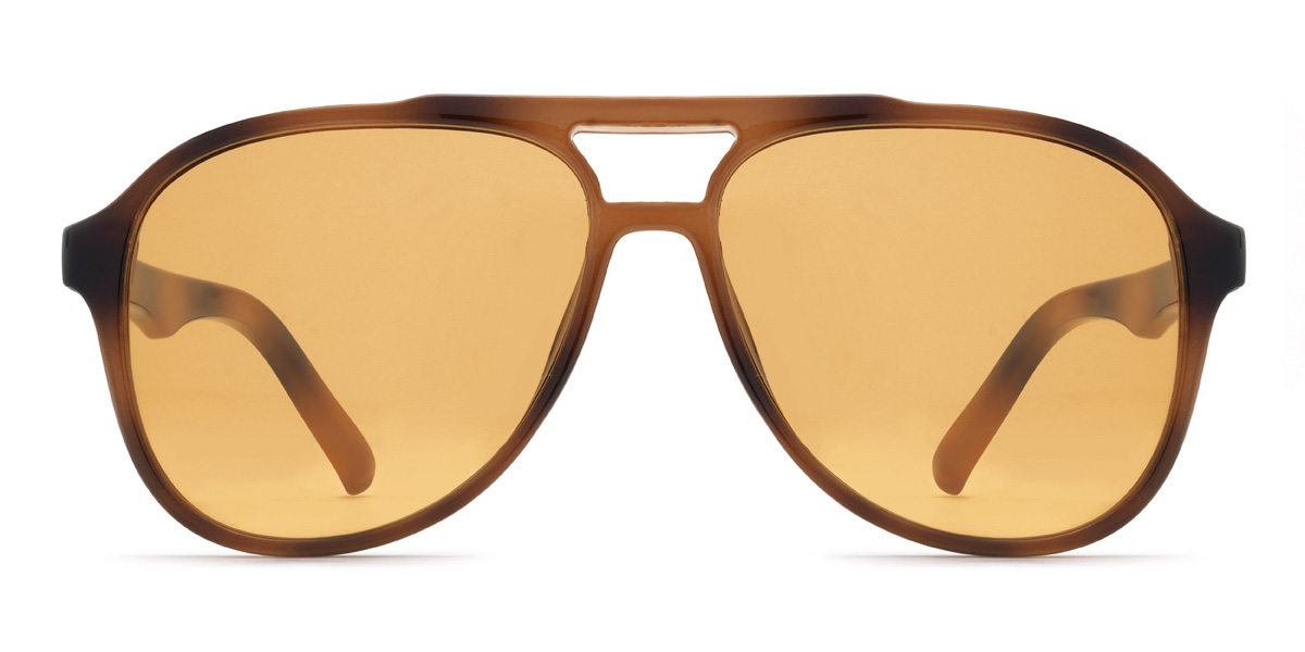 Tortoiseshell Orange Mourad Glasses - Aviator Sunglasses