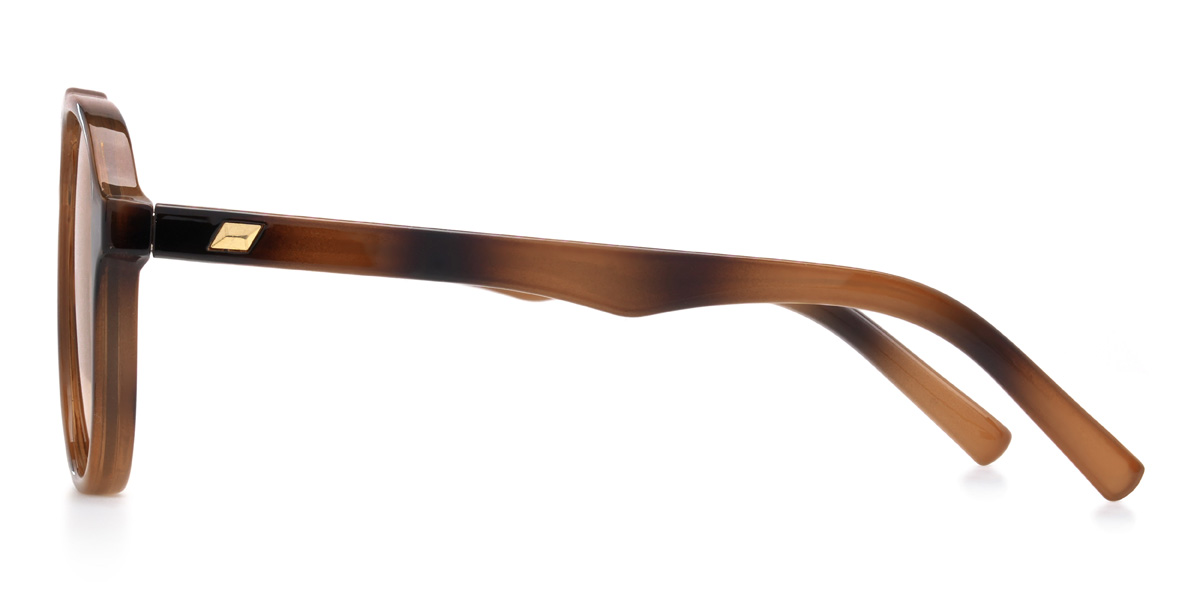 Tortoiseshell Orange Mourad Glasses - Aviator Sunglasses