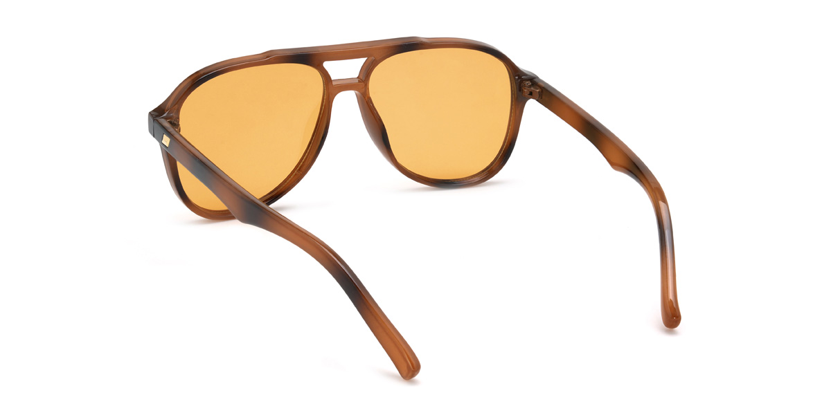 Tortoiseshell Orange Mourad Glasses - Aviator Sunglasses