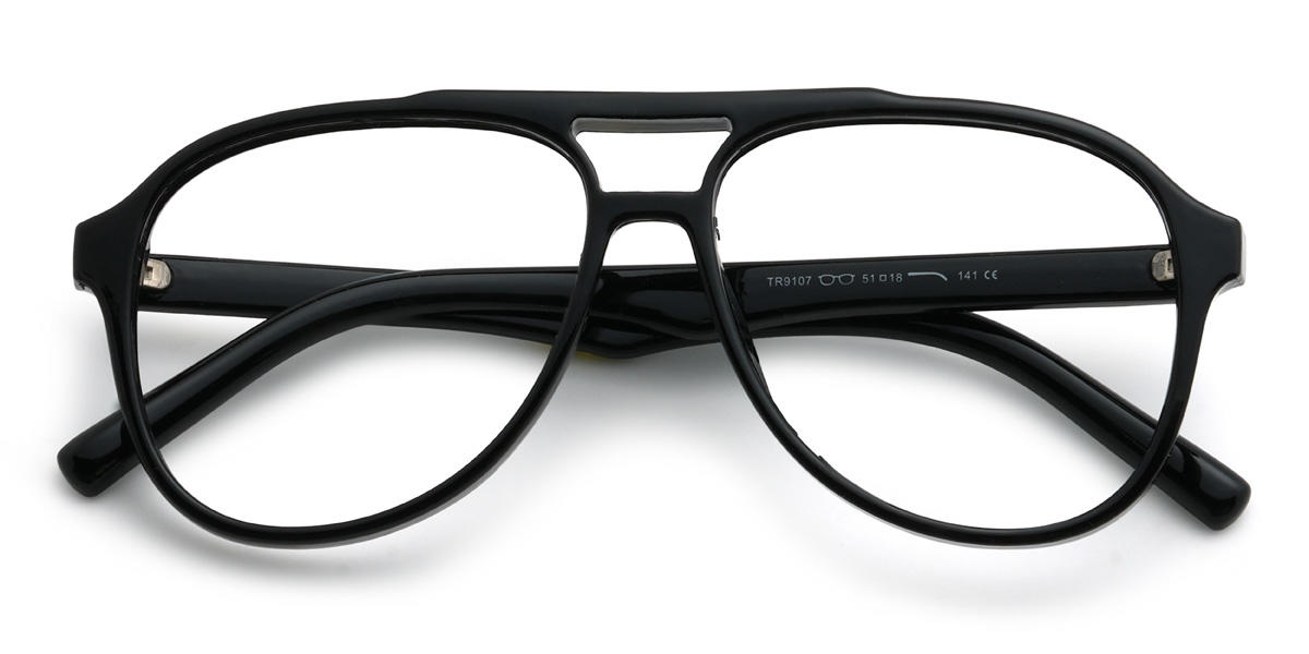Black Adrien Glasses - Aviator Glasses
