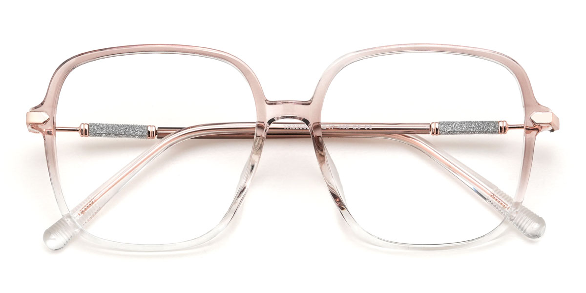Gradient Light Pink Emiliana Glasses - Square Glasses