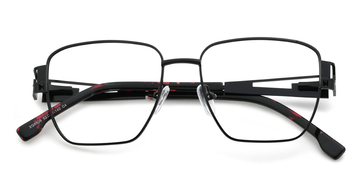 Black Inara Glasses - Rectangle Glasses