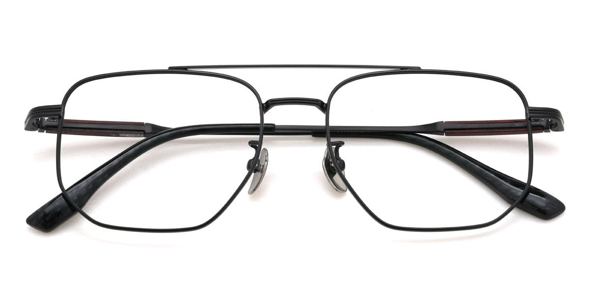 Black Akeyel Glasses - Aviator Glasses