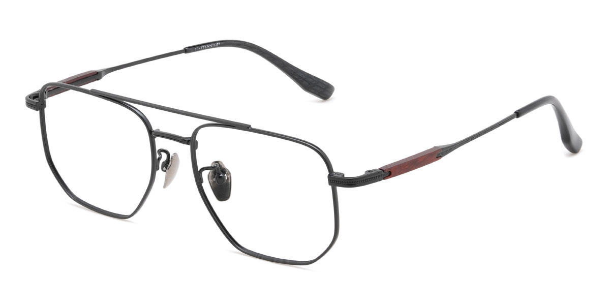 Black Akeyel Glasses - Aviator Glasses