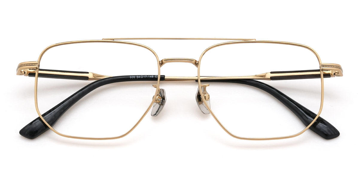 Gold Akeyel Glasses - Aviator Glasses