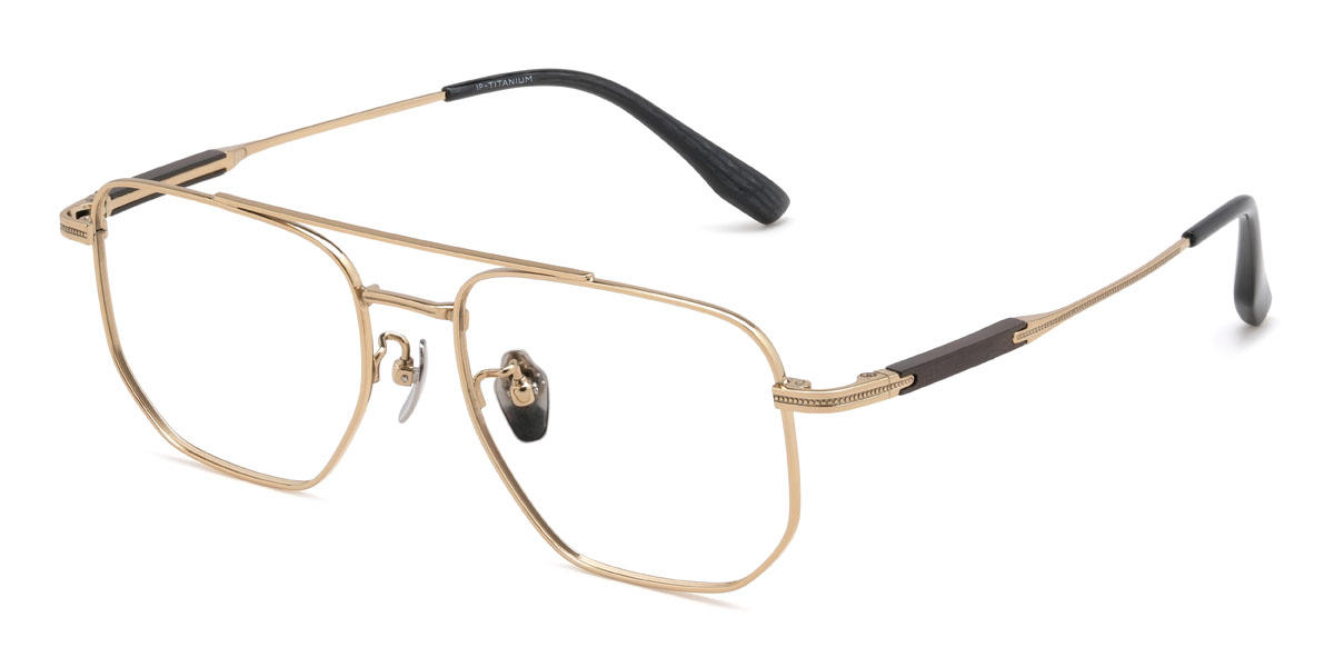 Gold Akeyel Glasses - Aviator Glasses