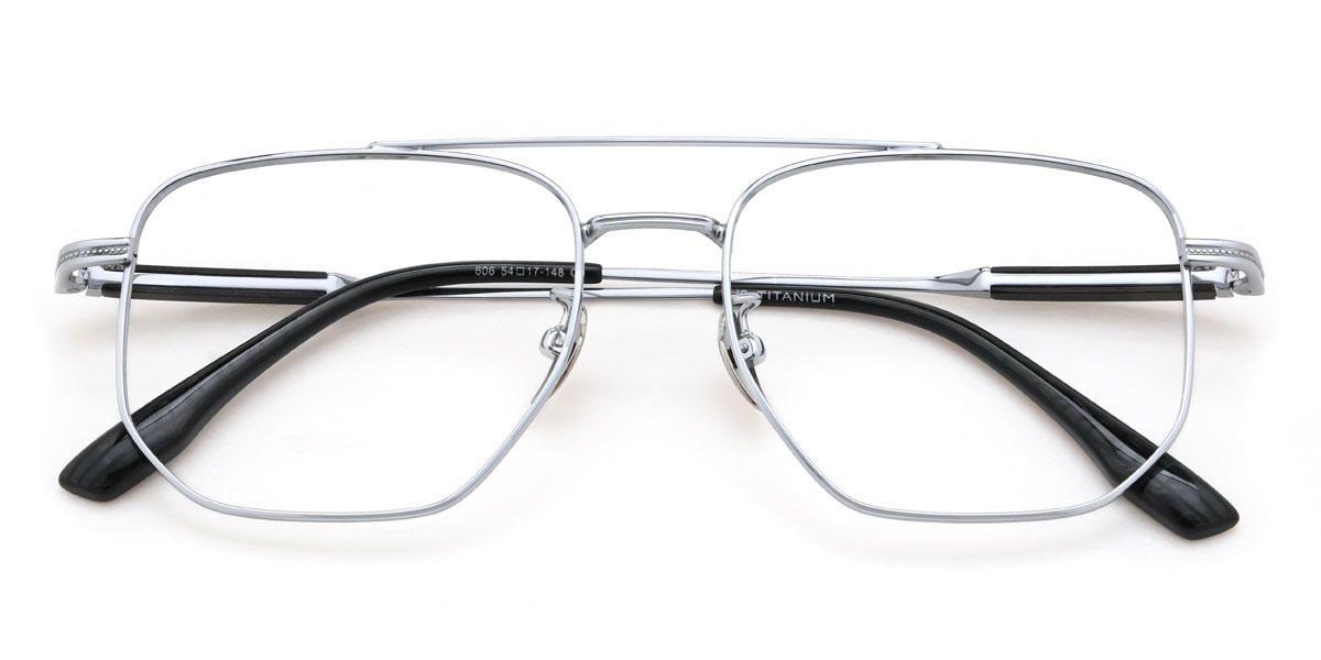 Silber Akeyel Brille - Aviator Glasses