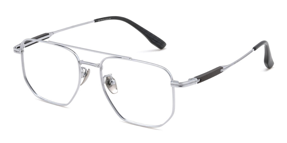 Silber Akeyel Brille - Aviator Glasses