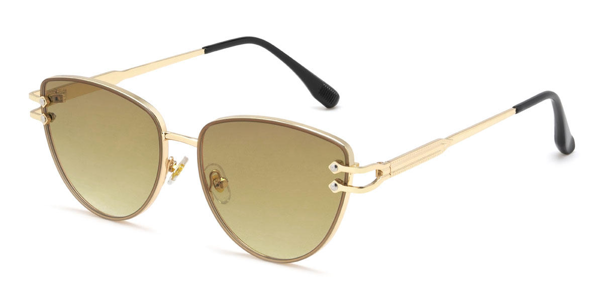 Gold Gradual Green Jacia Glasses - Cat Eye Sunglasses