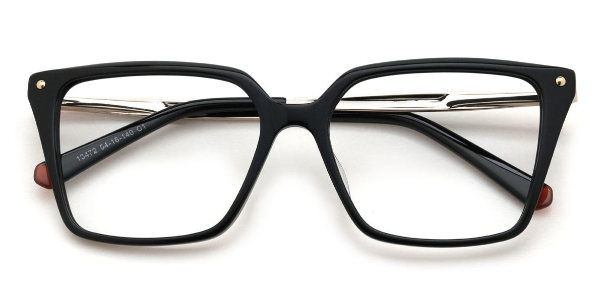 Black Emersyn Glasses - Rectangle Glasses