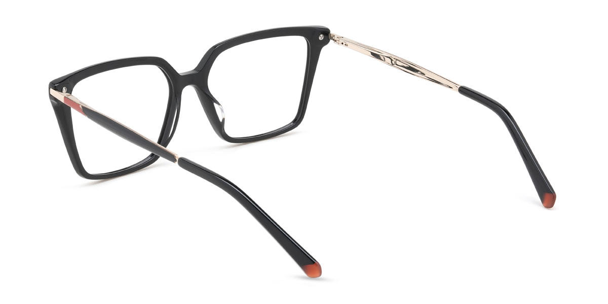 Black Emersyn Glasses - Rectangle Glasses