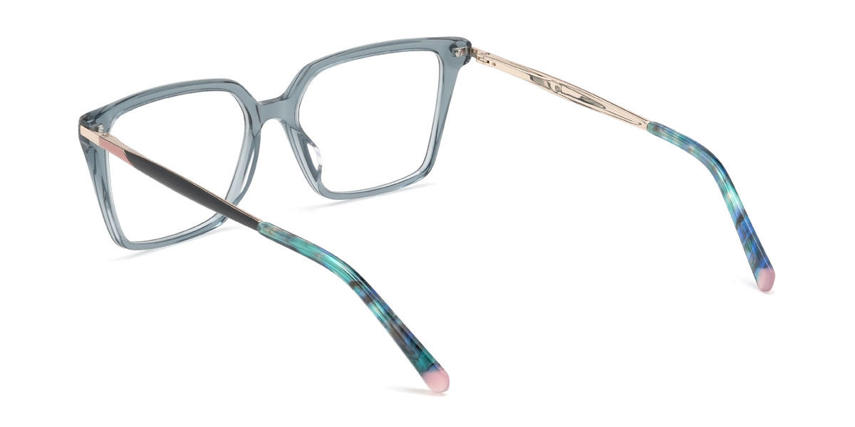 Mint Blue Emersyn Glasses - Rectangle Glasses