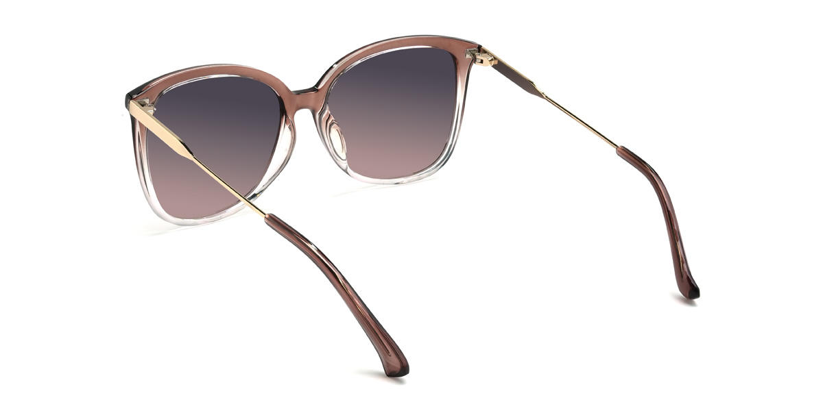 Gradient Brown Gradual Purple Annabella Glasses - Square Sunglasses