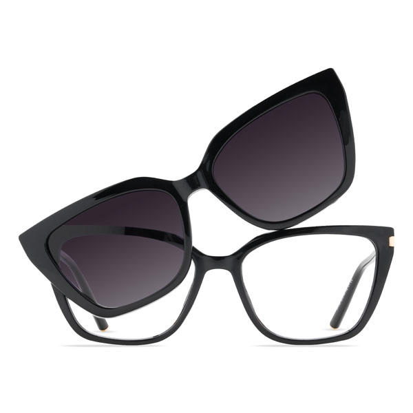 Fekete Jaelyn Szemüveg - Cat Eye Clip-On Sunglasses
