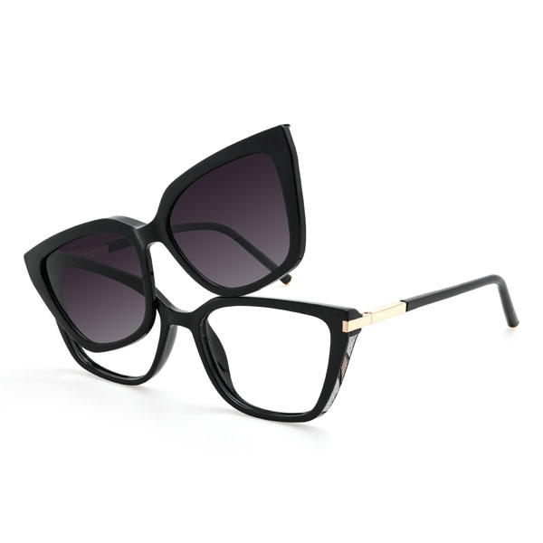 Fekete Jaelyn Szemüveg - Cat Eye Clip-On Sunglasses