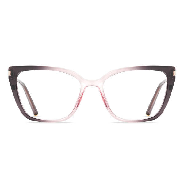 Grau Rosa Jaelyn Brille - Cat Eye Clip-On Sunglasses