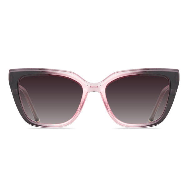 Grau Rosa Jaelyn Brille - Cat Eye Clip-On Sunglasses