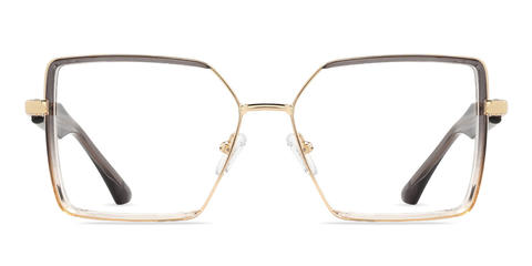 Grey Pink Aarush - Square Glasses