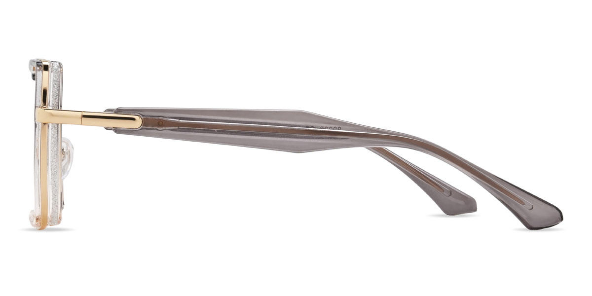 Grey Pink Aarush Glasses - Square Glasses