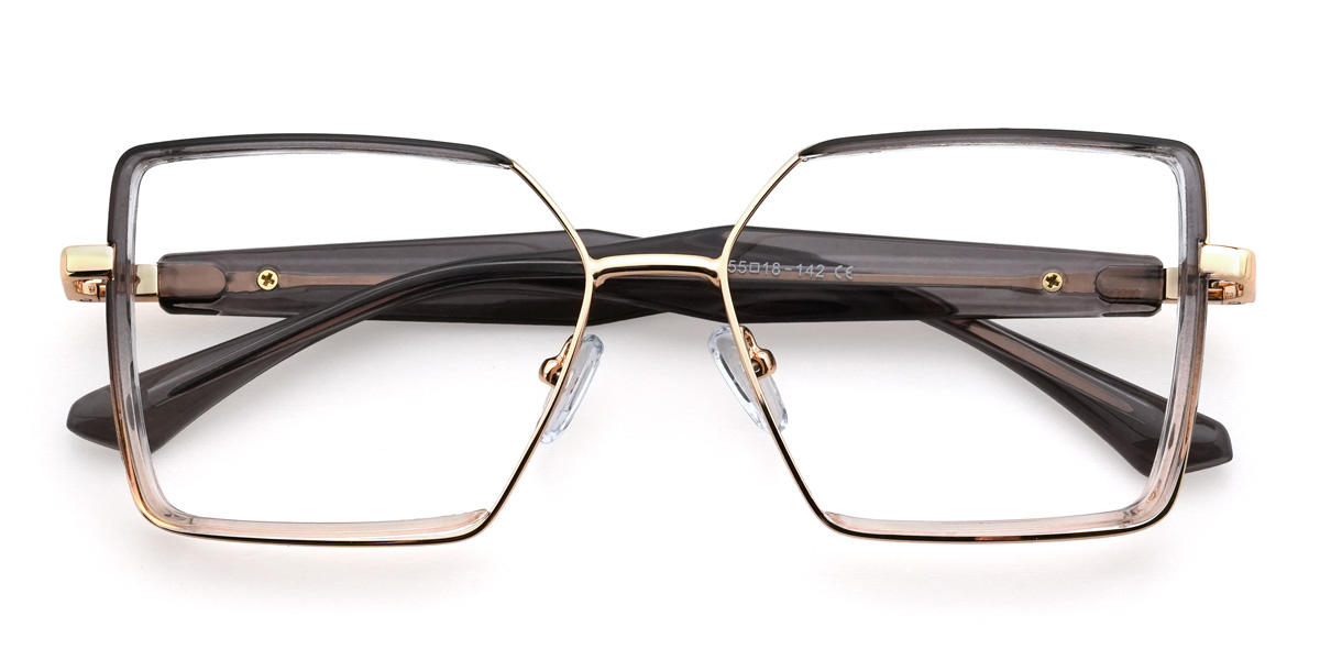 Grey Pink Aarush Glasses - Square Glasses