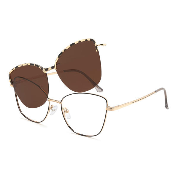 Fekete Melani Szemüveg - Cat Eye Clip-On Sunglasses