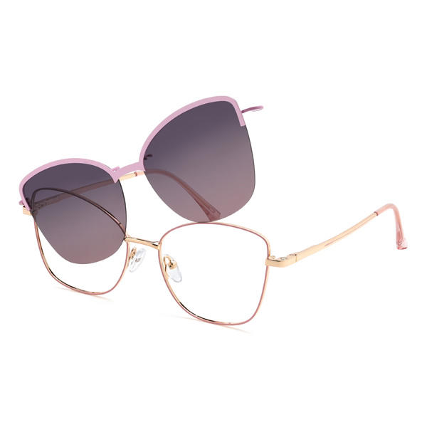 Rosa Melani Brille - Cat Eye Clip-On Sunglasses