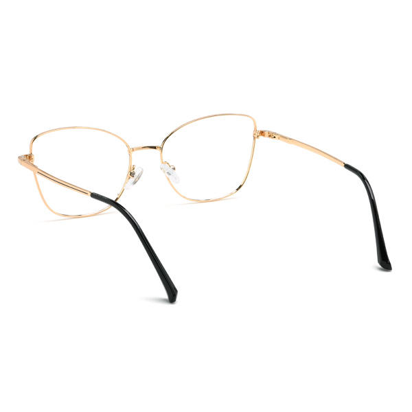 Gold Schwarz Melani Brille - Cat Eye Clip-On Sunglasses