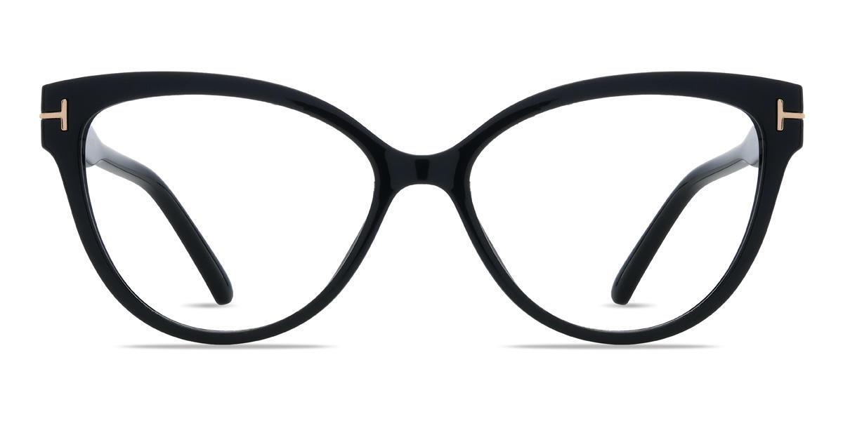 Schwarz Lavender Brille - Cat Eye Glasses