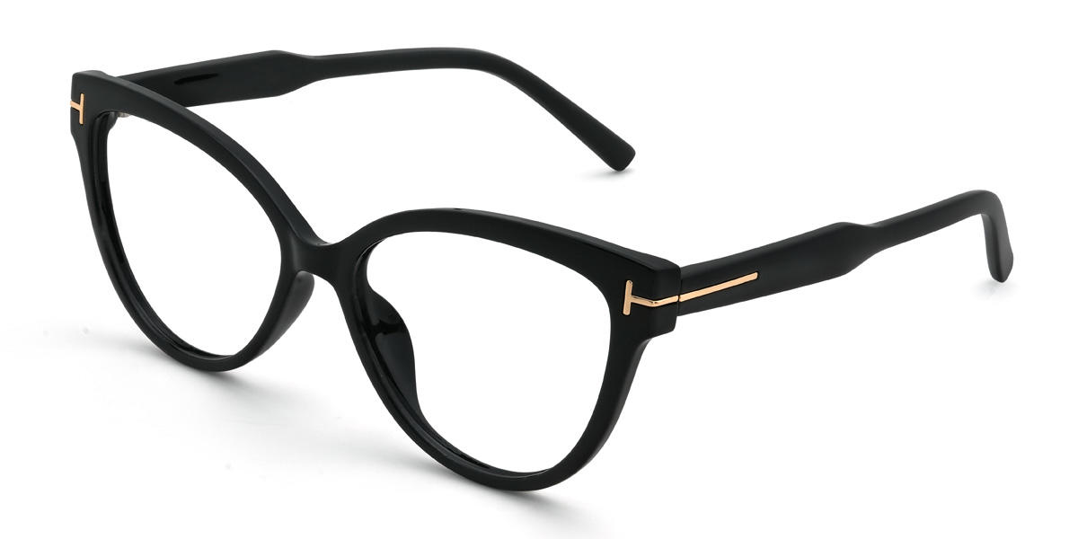 Schwarz Lavender Brille - Cat Eye Glasses