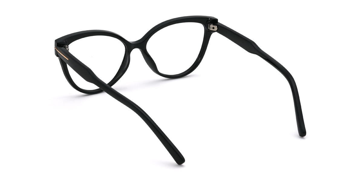 Schwarz Lavender Brille - Cat Eye Glasses