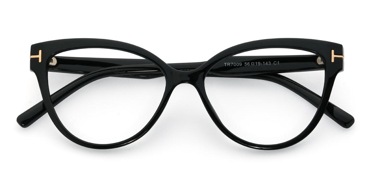 Schwarz Lavender Brille - Cat Eye Glasses