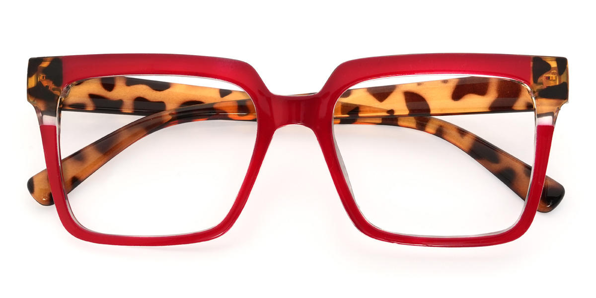 Rot Raylynn Brille - Rectangle Glasses