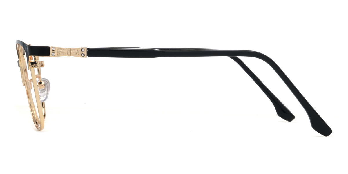 Gold Black Ameerah Glasses - Cat Eye Glasses