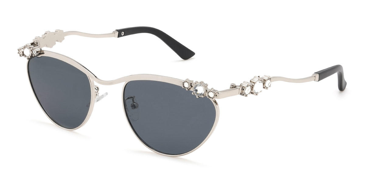 Silber Grau Navia Brille - Cat Eye Sunglasses