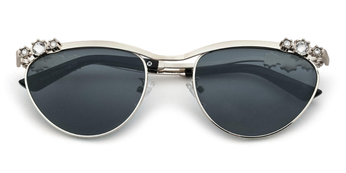 Silber Grau Navia Brille - Cat Eye Sunglasses