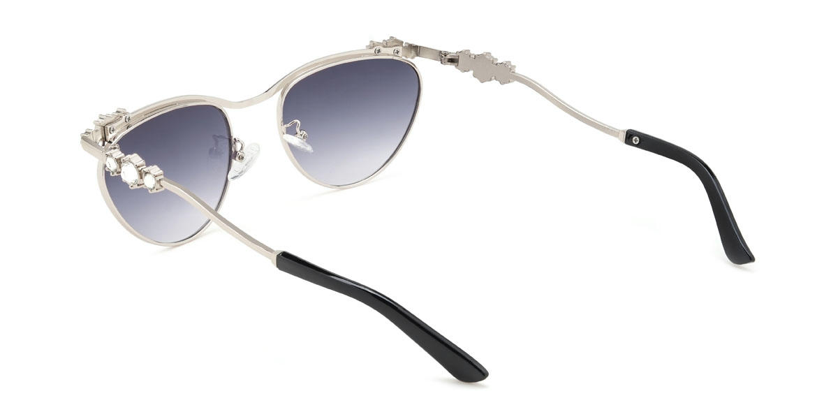 Silver Gradual Purple Navia Glasses - Cat Eye Sunglasses