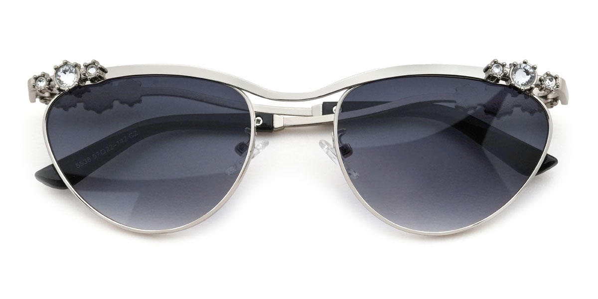Silver Gradual Purple Navia Glasses - Cat Eye Sunglasses