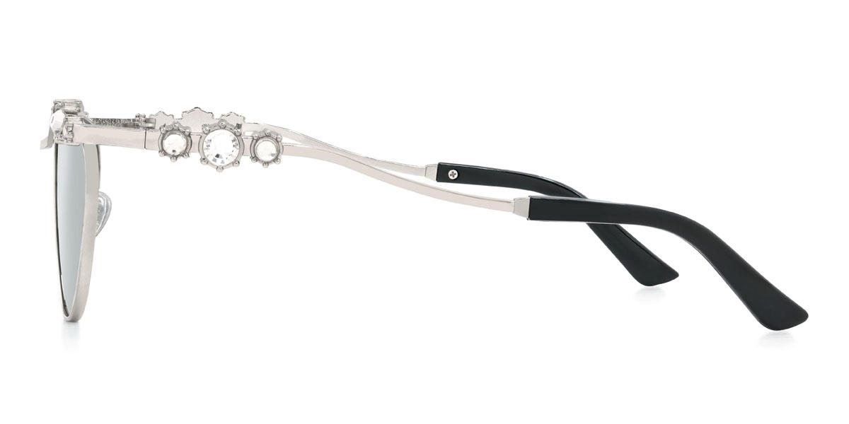 Silver Gradual Purple Navia Glasses - Cat Eye Sunglasses