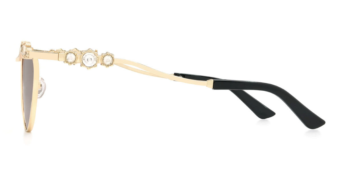 Gold Braun Grün Navia Brille - Cat Eye Sunglasses