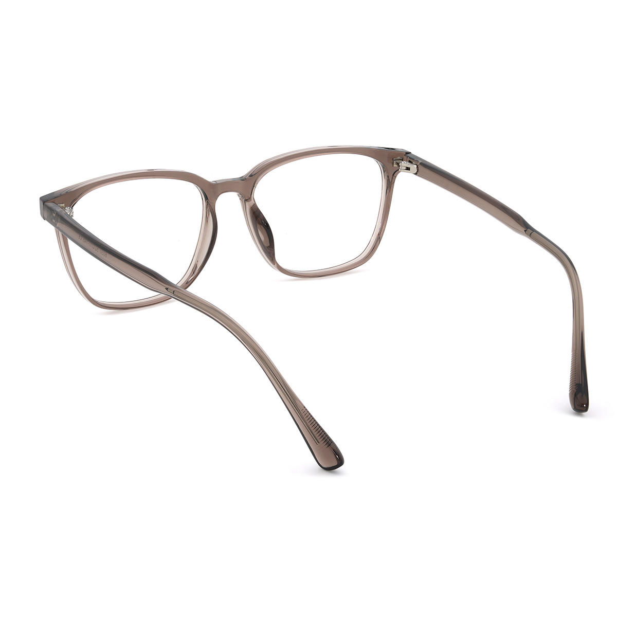 Gold Brown Brodie Glasses - Rectangle Clip-On Sunglasses