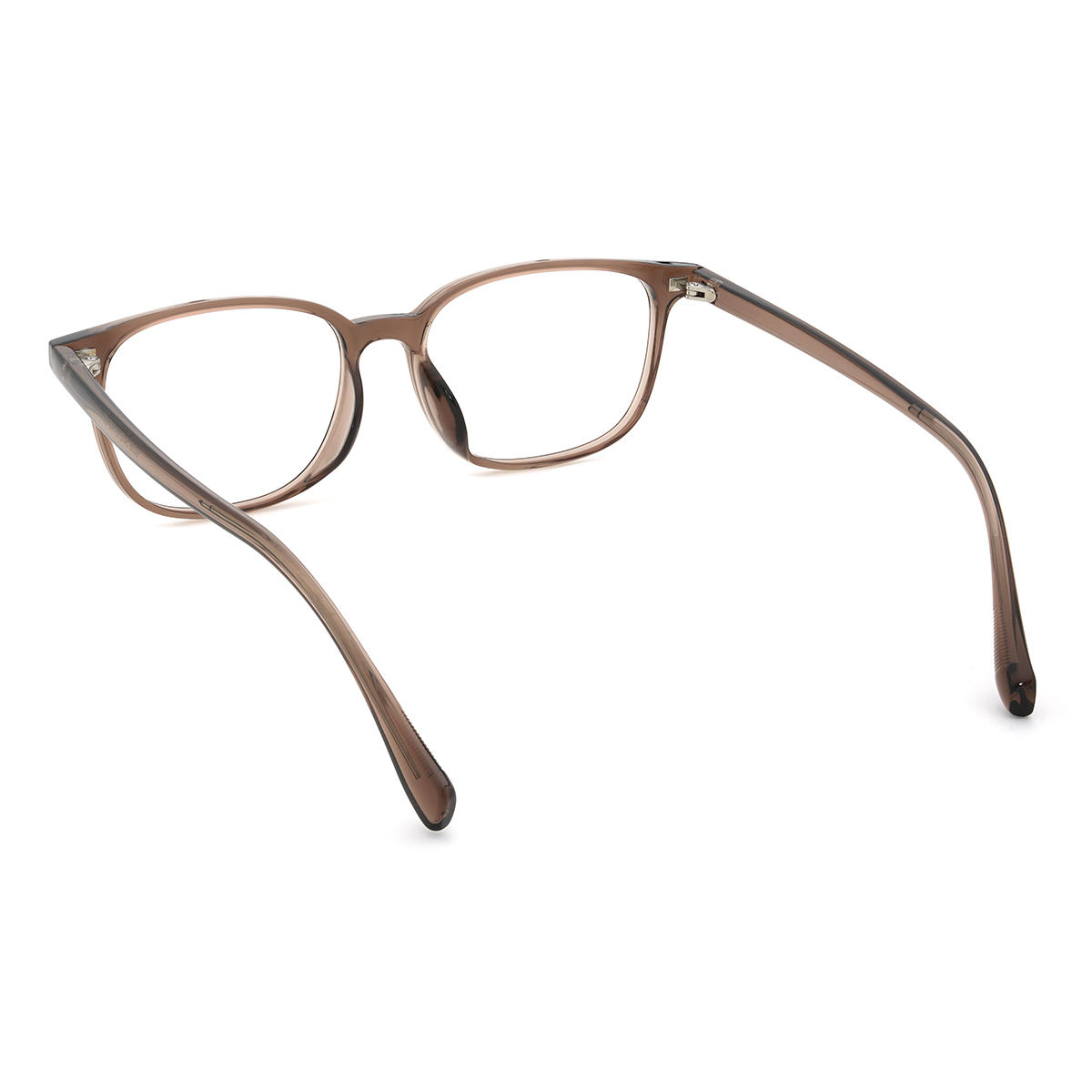 Gold Brown Alvaro Glasses - Rectangle Clip-On Sunglasses