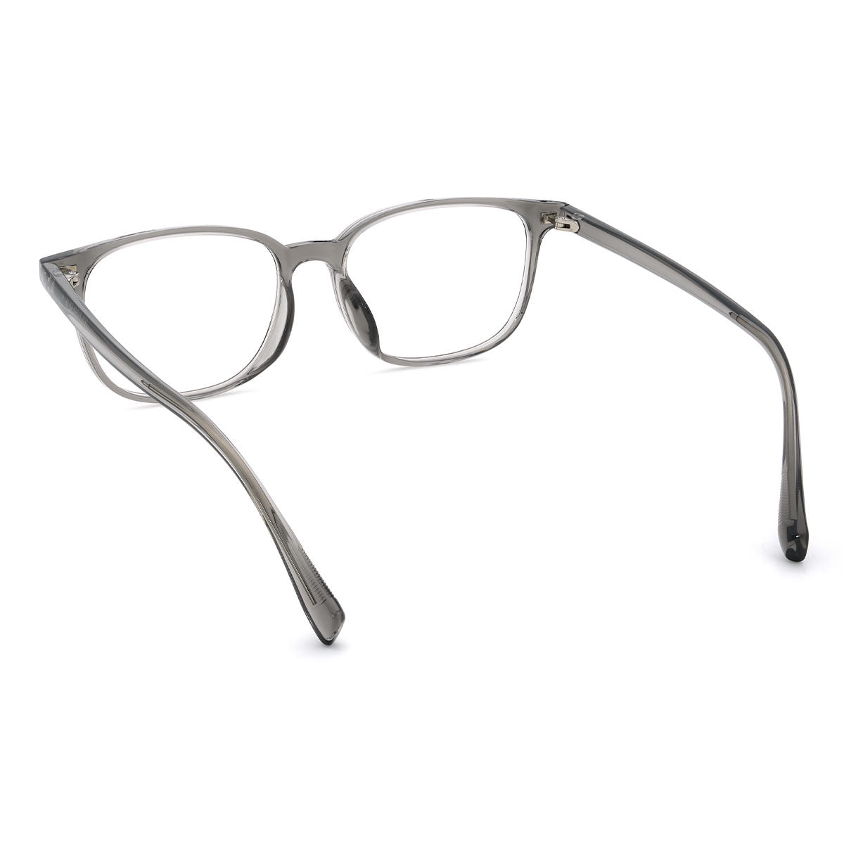 Grey Blue Alvaro Glasses - Rectangle Clip-On Sunglasses