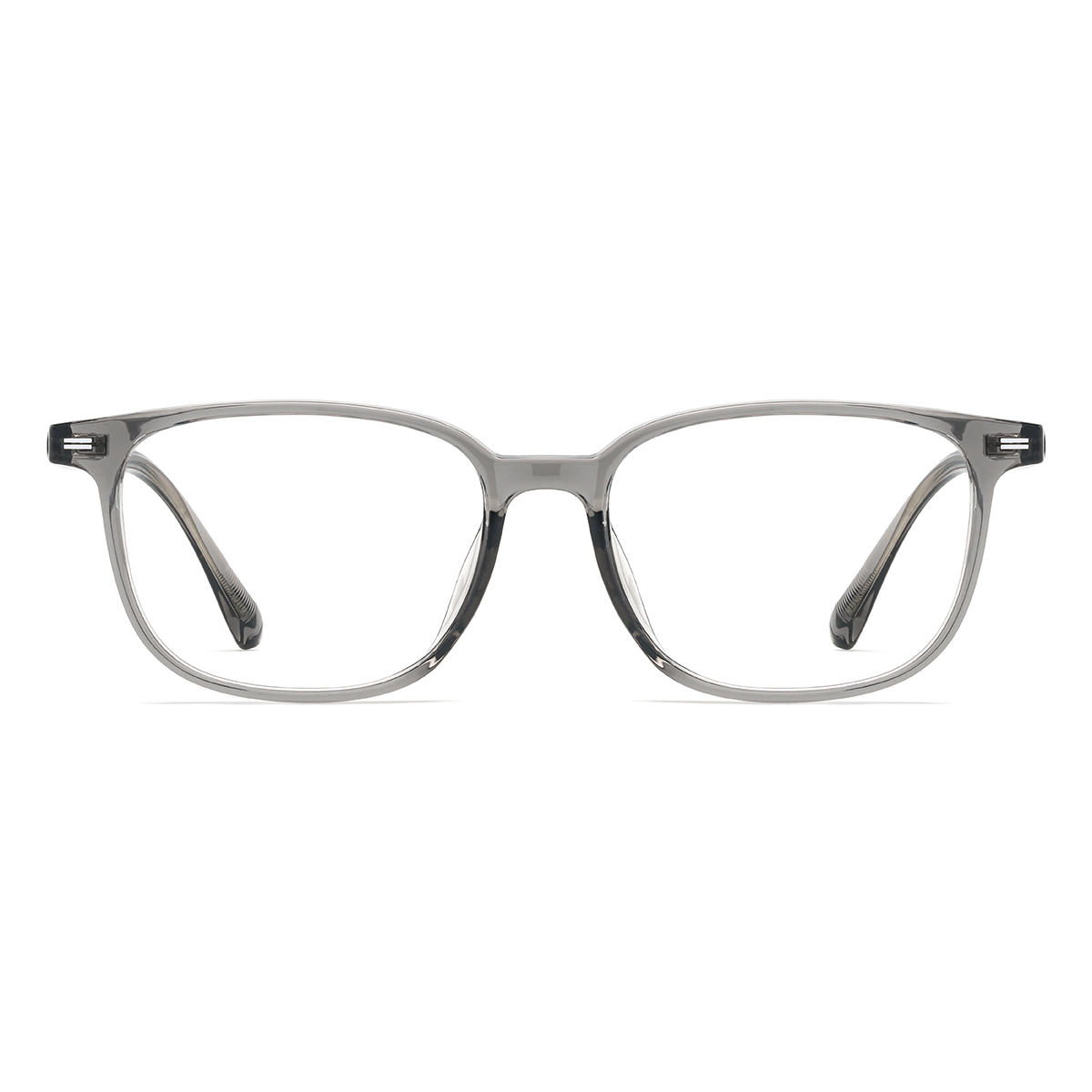 Grey Blue Alvaro Glasses - Rectangle Clip-On Sunglasses