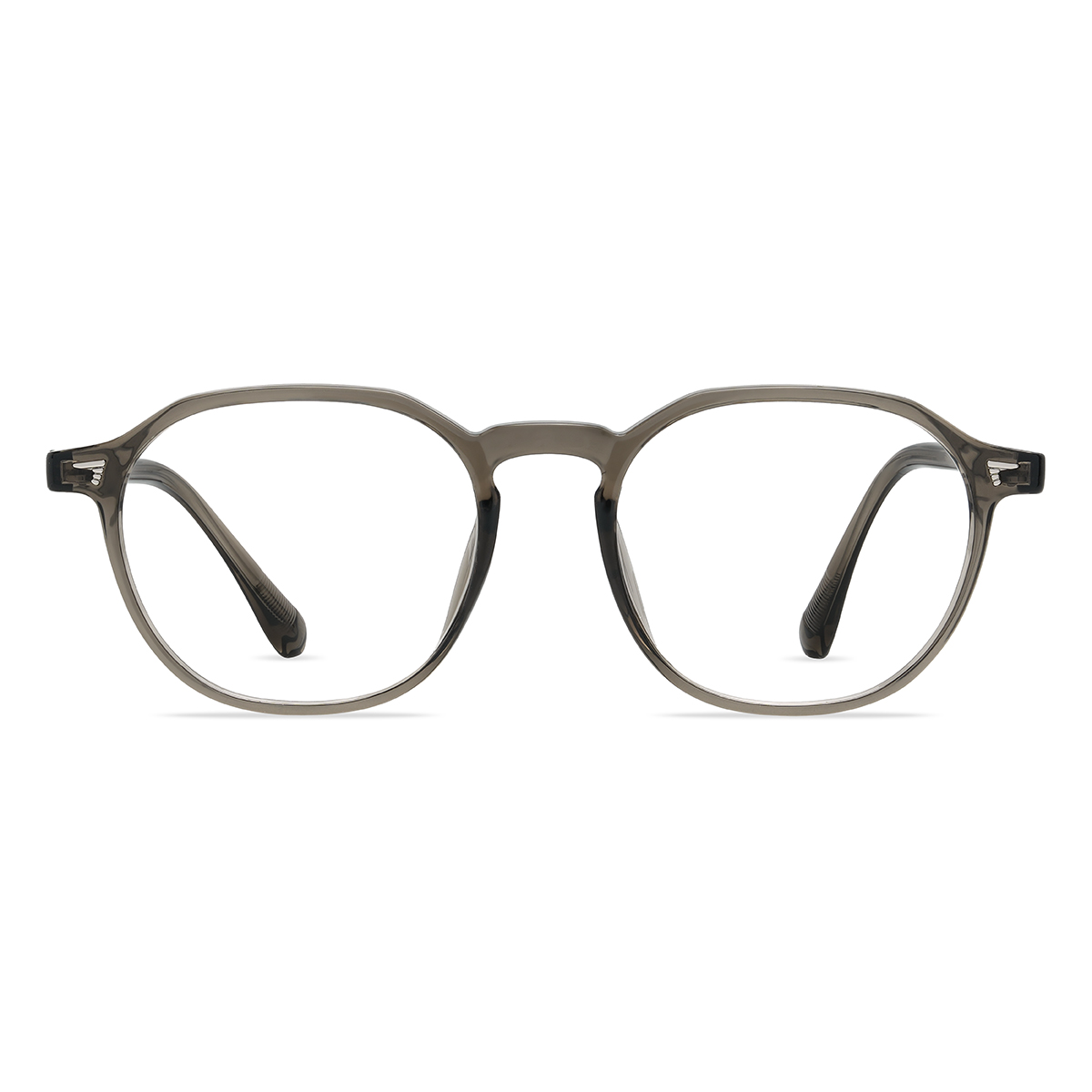 Silver Yellow Saeed Glasses - Oval Clip-On Sunglasses