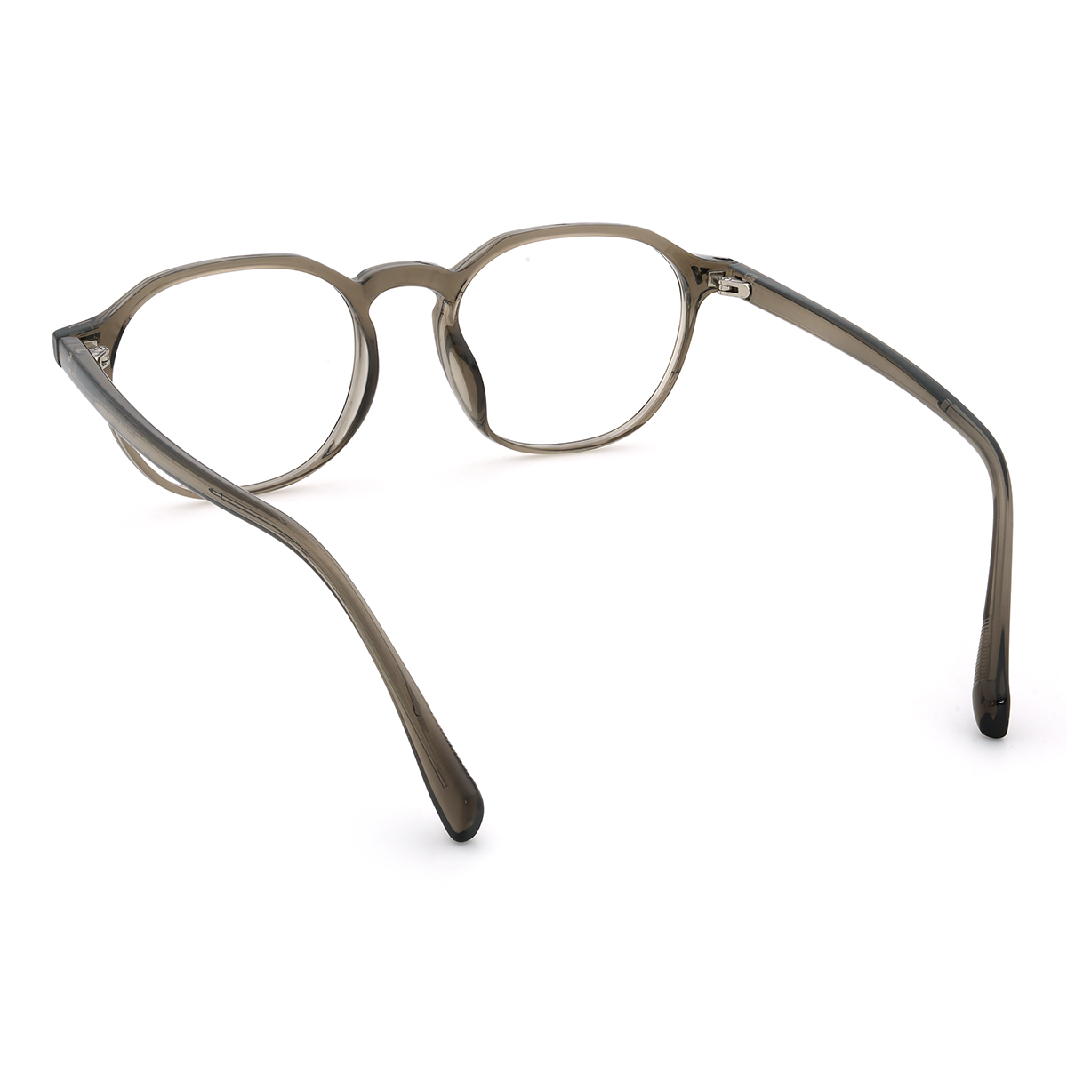Silver Yellow Saeed Glasses - Oval Clip-On Sunglasses