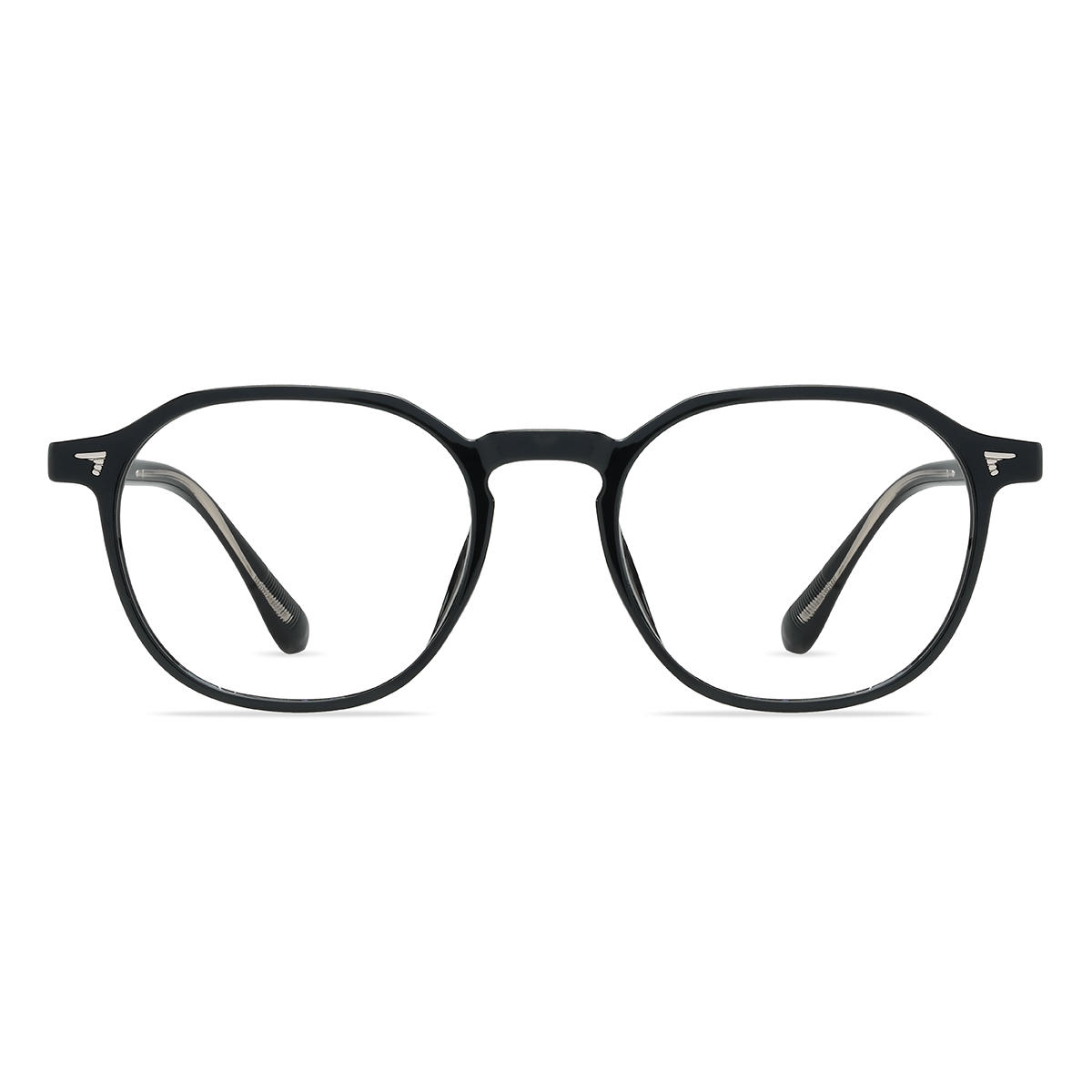 Gold Grey Saeed Glasses - Oval Clip-On Sunglasses