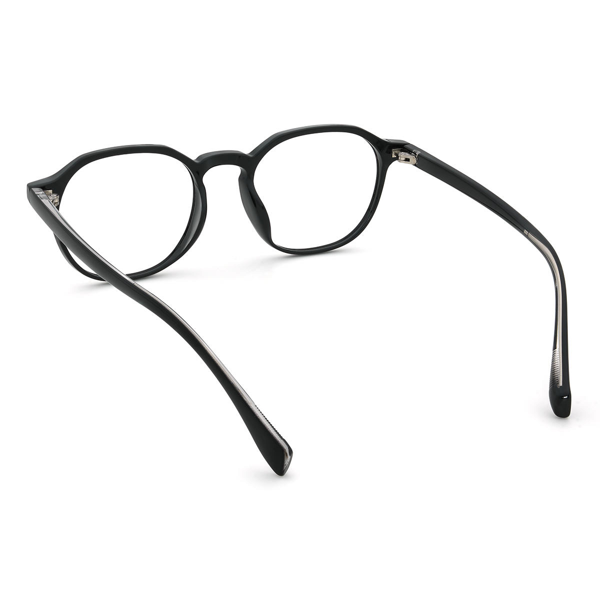Gold Grey Saeed Glasses - Oval Clip-On Sunglasses